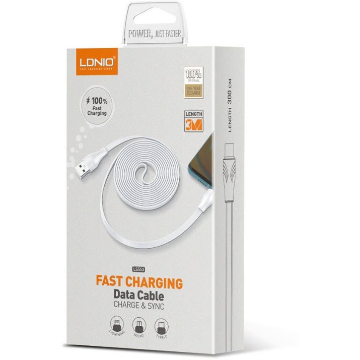 کابل 3 متری Lightning الدینیو LS553