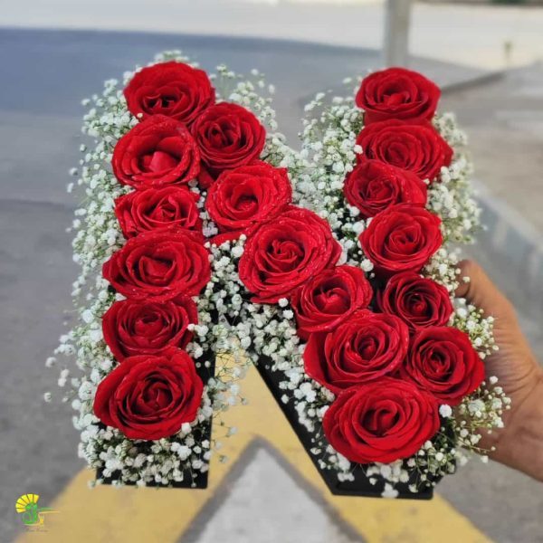 باکس گل حرف N