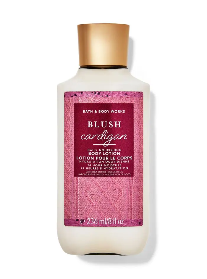 لوسیون بدن بث اند بادی ورکس مدل Blush Cardigan | رایحه لطیف و پودری