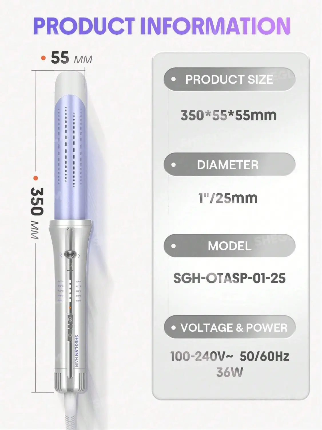 دستگاه کرلی باد سرد اتوماتیک شیگلم SHEGLAM مدل Airflow Styler Pro اورجینال — تصویر ۷