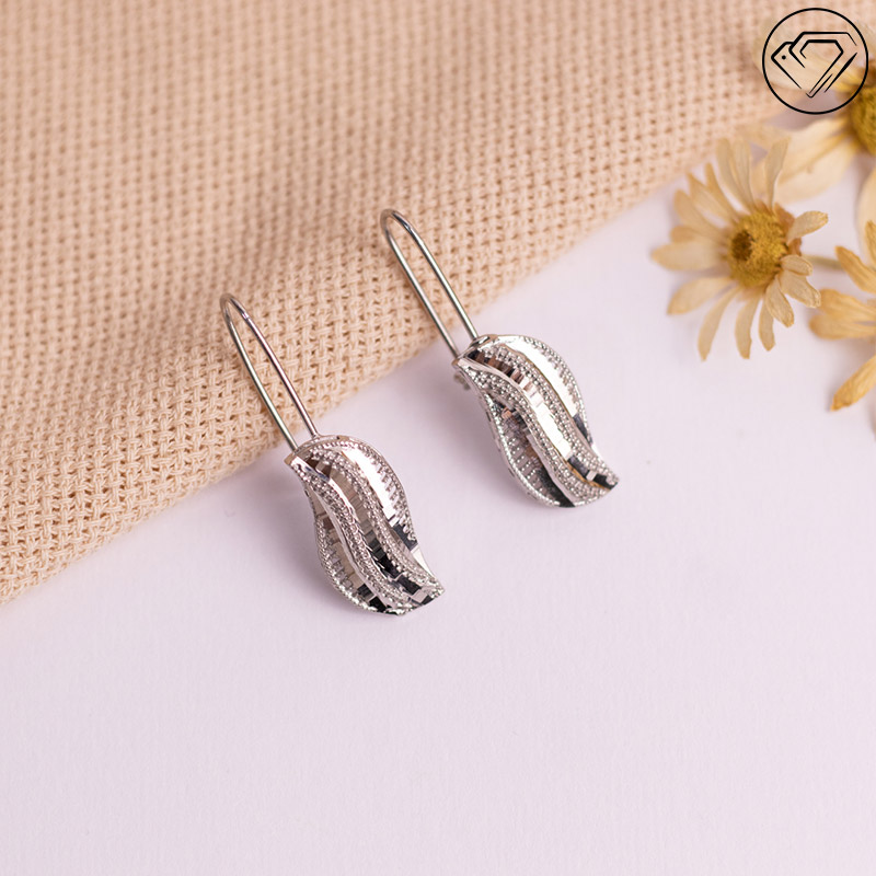 گوشواره نقره موج مدل GA-7511