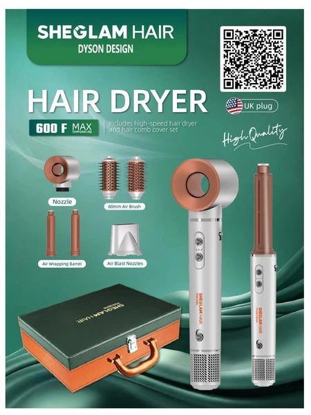 پک سشوار چندکاره شیگلم مدل Dyson Design موتور BLDC