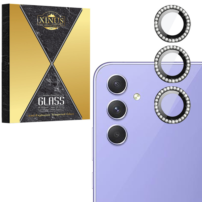 محافظ لنز دوربین شیشه‌ای ژینوس مدل RINX مناسب برای گوشی موبایل سامسونگ Galaxy A35 5G