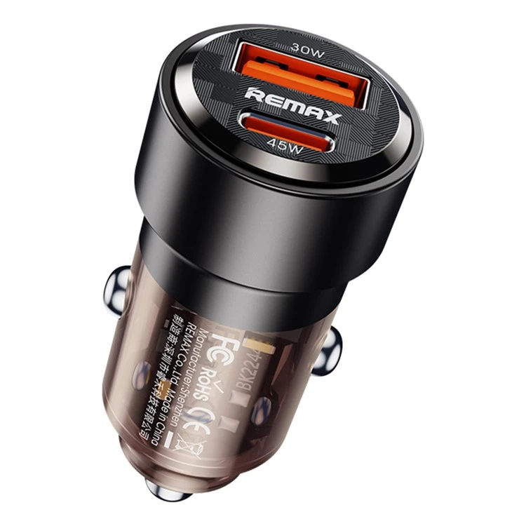 شارژر فندکی ریمکس مدل RCC360 ظرفیت ۷۵ وات دو پورت Remax
