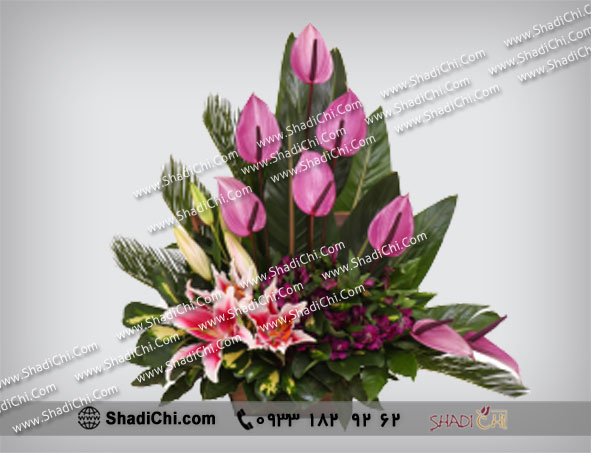سبد گل برای تبریک افتتاحیه