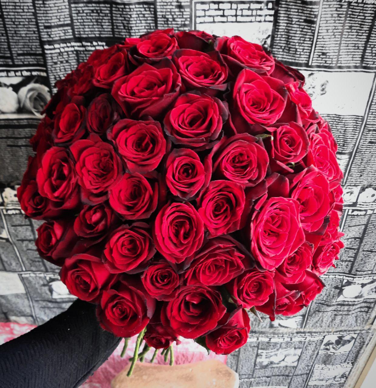 دسته گل رز بزرگ و شیک