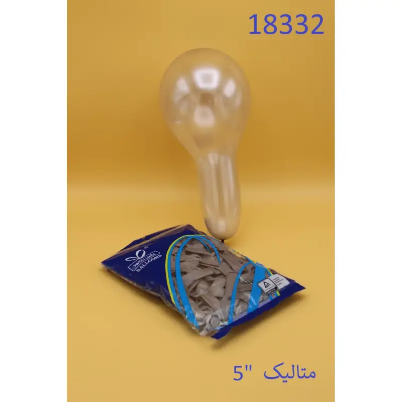 بادکنک 13 سانتی متالیک کد 18332 — تصویر ۲