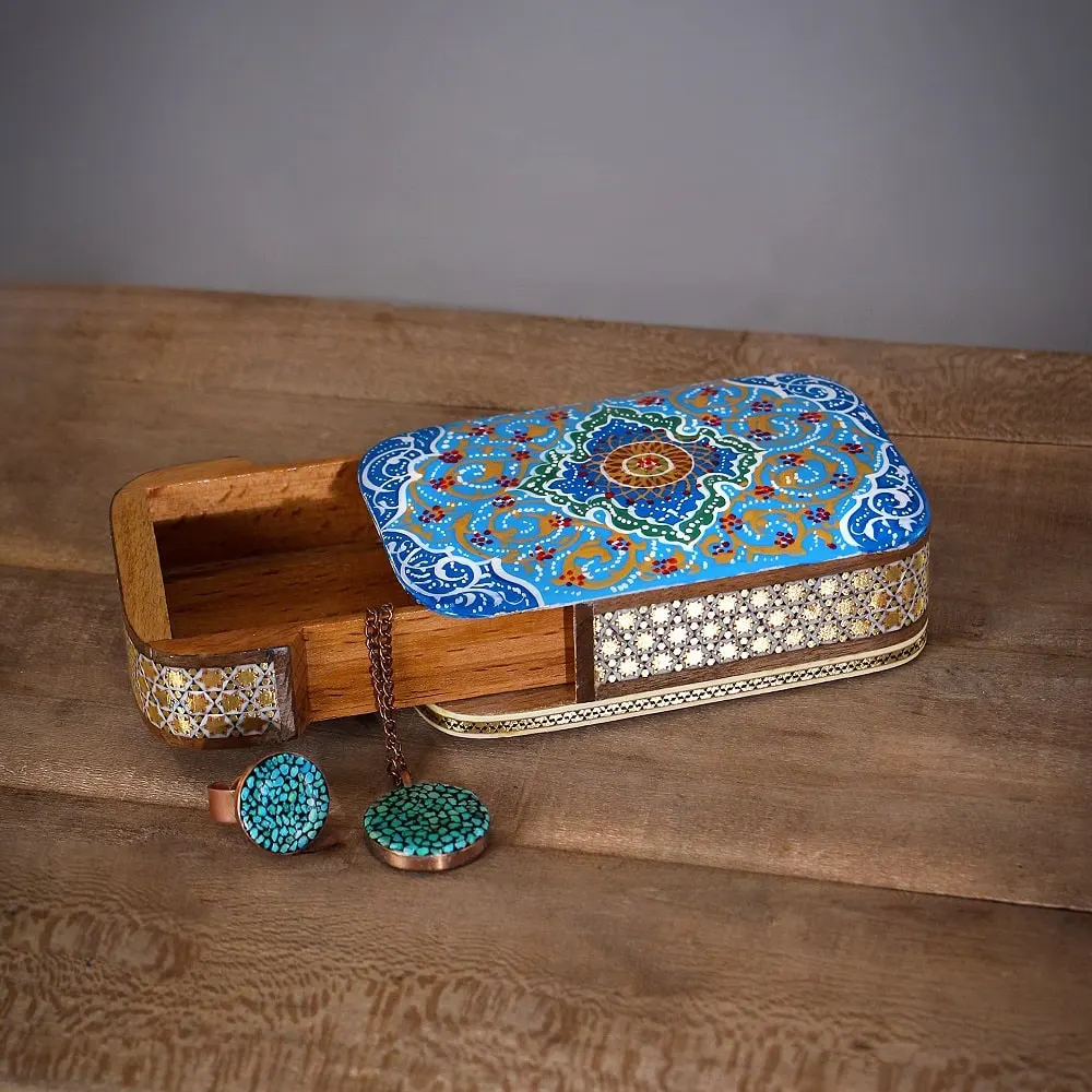 جعبه جاکارتی خاتم کاری کد 371