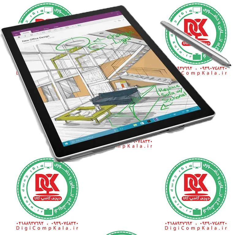 سرفیس پرو 4 12.3 اینچ 5 مگاپیکسل لمسی Microsoft Surface Pro 4 i7 6600u رنگ پلاتینی همراه کیبرد و قلم ? — تصویر ۳
