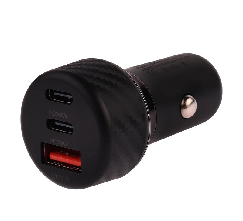 شارژر فندکی سه پورت اکسیژن مدل AC-06 توان 60 وات — تصویر ۳
