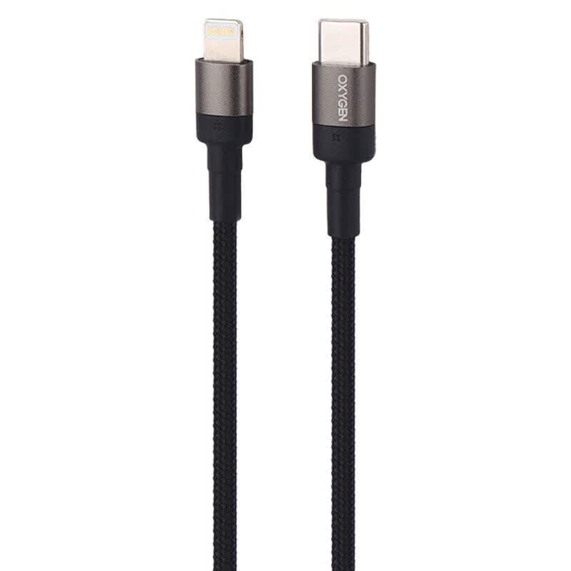 کابل تایپ سی به لایتنینگ فست شارژ 30 وات اکسیژن LX-1 طول 1 متر — تصویر ۲