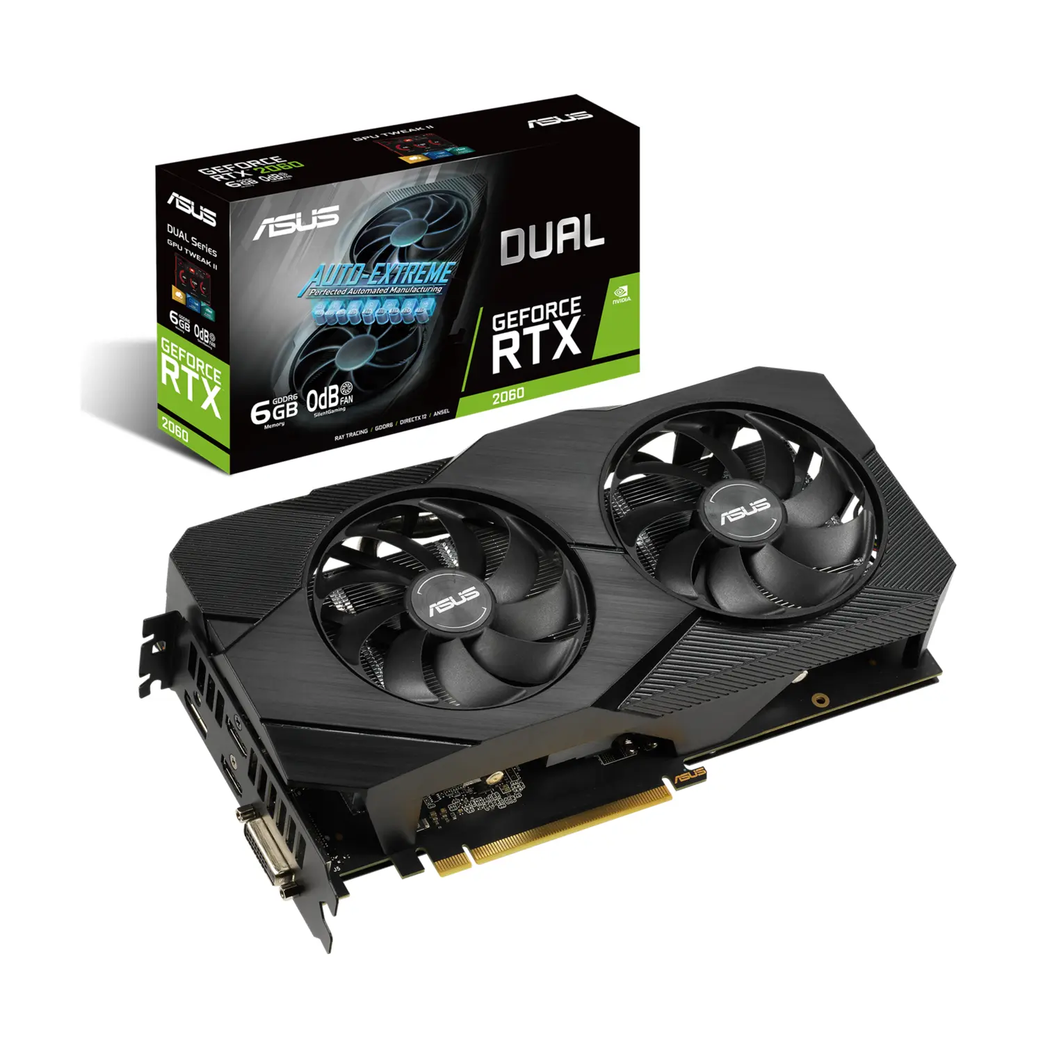 کارت گرافیک ASUS Dual GeForce RTX 2060 6GB | نسخه RGB (استوک)