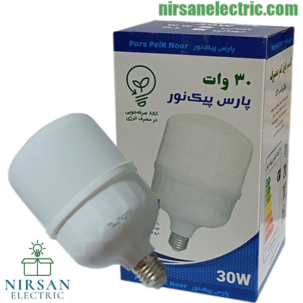 لامپ LED پارس پیک نور ۳۰ وات استوانه ای