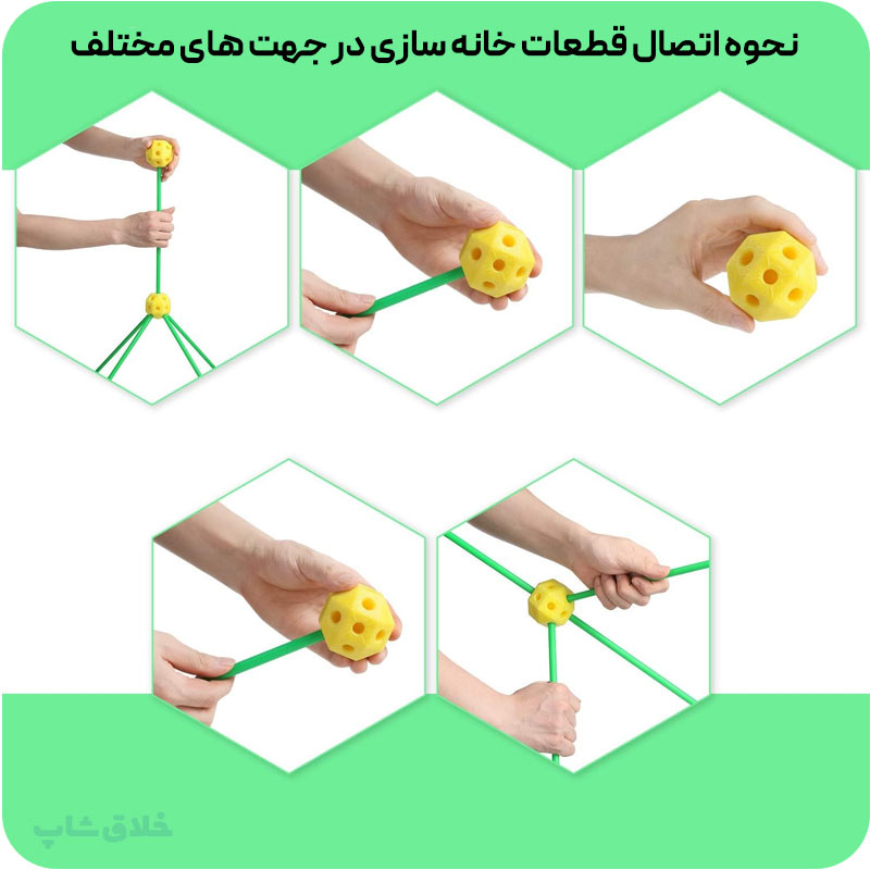اسباب بازی خانه سازی ایگلو تقویت خلاقیت IGLOO 75PCS — تصویر ۸