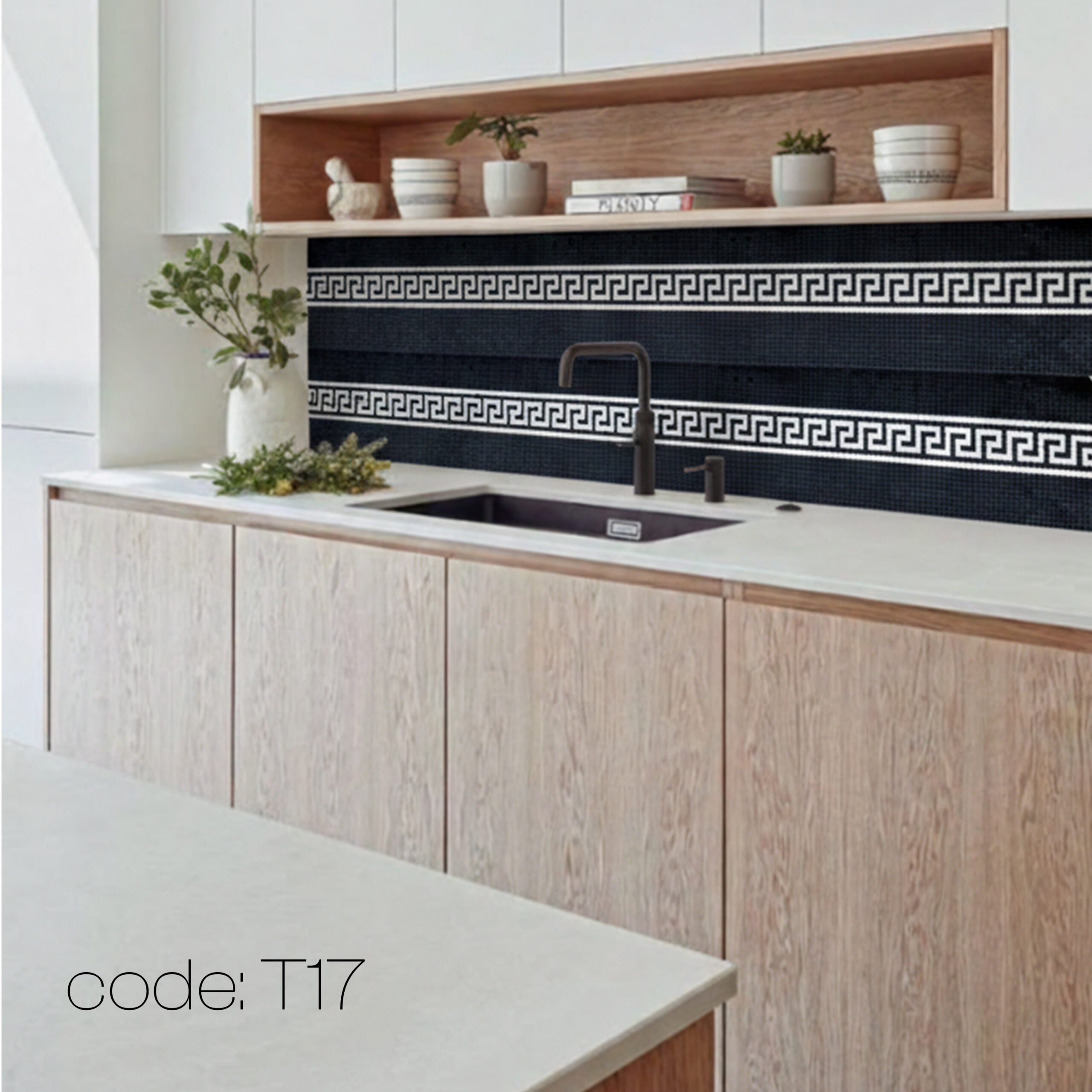 تایل بین کابینتی آلومینیوم کد T17 — تصویر ۳