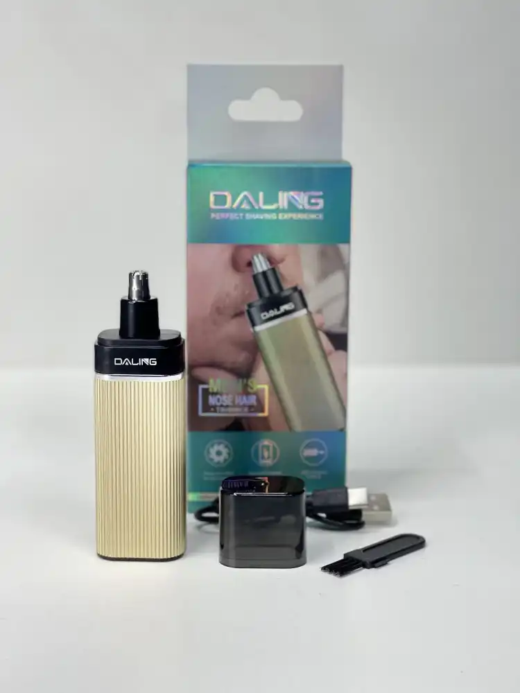 موزن گوش و بینی شارژی با تیغه استیل زد زنگ و چراغ روشن و خاموش | daling dl-7112 — تصویر ۸