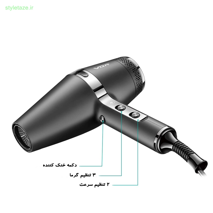 سشوار حرفه ای وی جی ار مدل V-451 — تصویر ۴