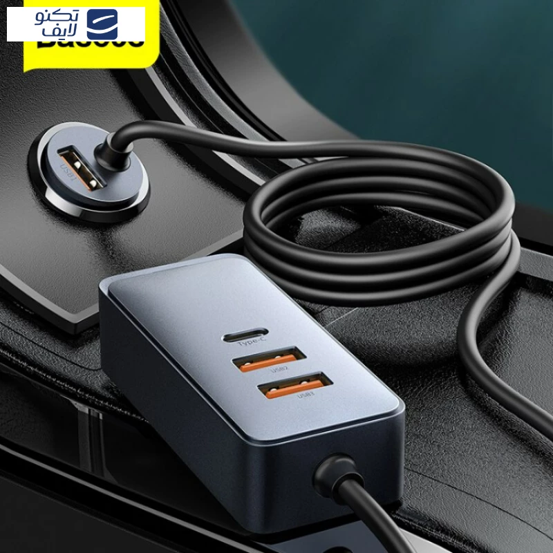 شارژر فندکی 120 وات بیسوس مدل CCBX-120C2X — تصویر ۳