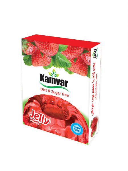 پودر ژله توت فرنگی کامور