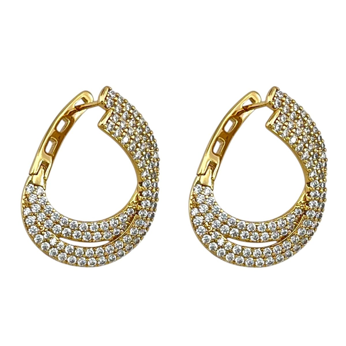 گوشواره زنانه ژوپینگ مدل جواهری کد E6283