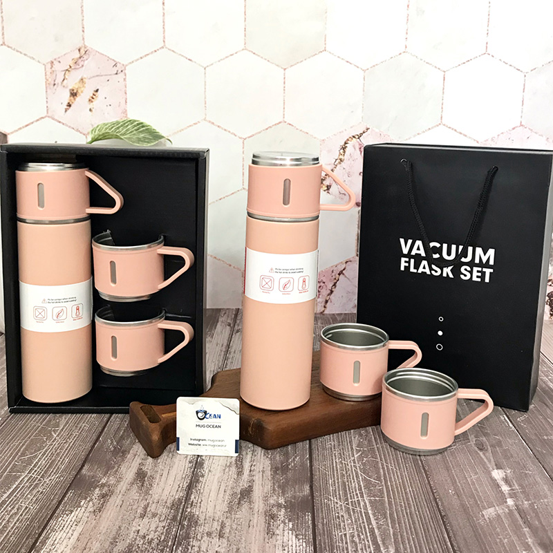 فلاسک جعبه کادویی سه کاپ برند Vacuum — تصویر ۲