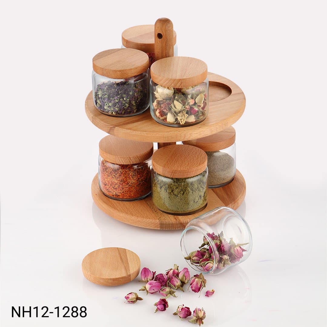 سرویس ادویه‌ 2 طبقه گردان نیوهوم مدل NH12-1288 — تصویر ۴