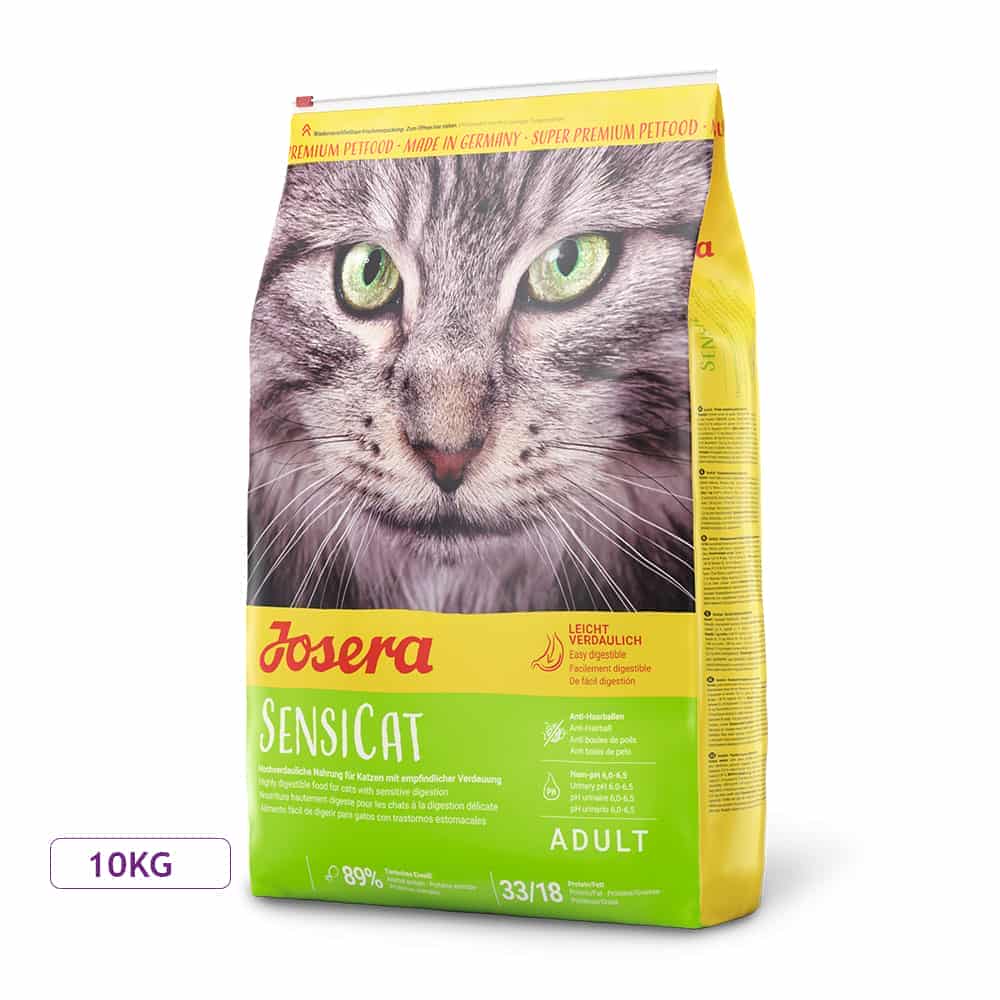 غذای خشک گربه بالغ جوسرا مدل سنسی کت Josera Sensicat گوارش حساس وزن 10 کیلوگرم
