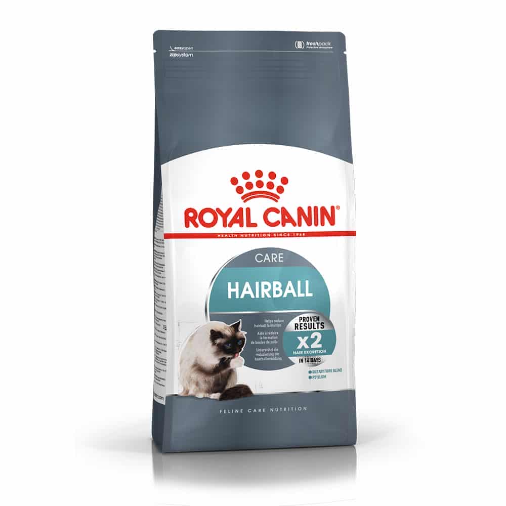 غذای خشک گربه بالغ رویال کنین مدل Hairball Care دفع گلوله مو | 10 کیلوگرم