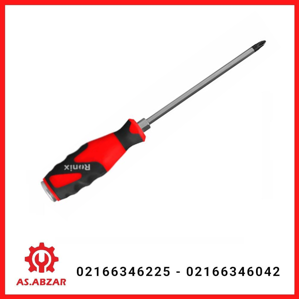 پیچگوشتی تکی ضربه خور 150*8 چهارسو دسته TPR رونیکس مدل 2990
