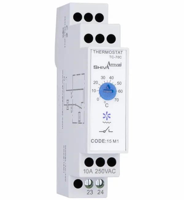 ترموستات تابلویی سرمایشی شیواامواج TC-70C / 15M1