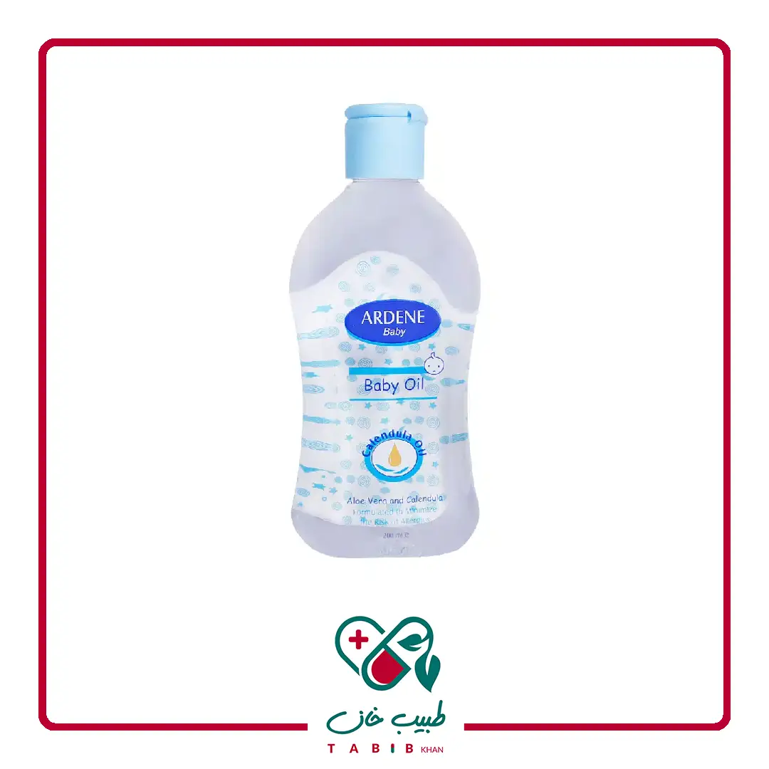 روغن بچه حاوی ژل آلوئه ورا و روغن کالاندولا آردن 200 میلی لیتر/Arden Baby Oil with Aloe Vera and Calendula 200 ml — تصویر ۲