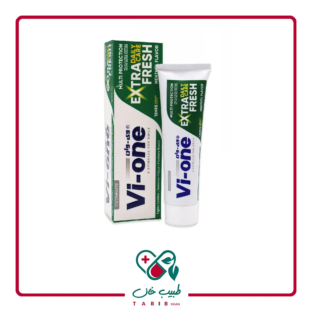 خمیر دندان اکسترا فرش وی وان 130 گرم/Vi One Extra Fresh Toothpaste — تصویر ۳