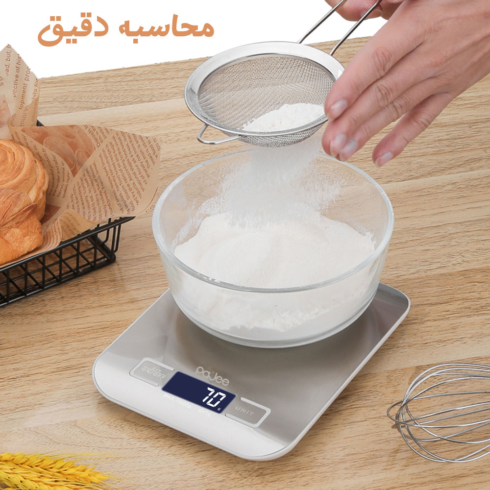 ترازو حرفه ای آشپزخانه پاجی مدل P10KG ظرفیت 10 کیلوگرم — تصویر ۴