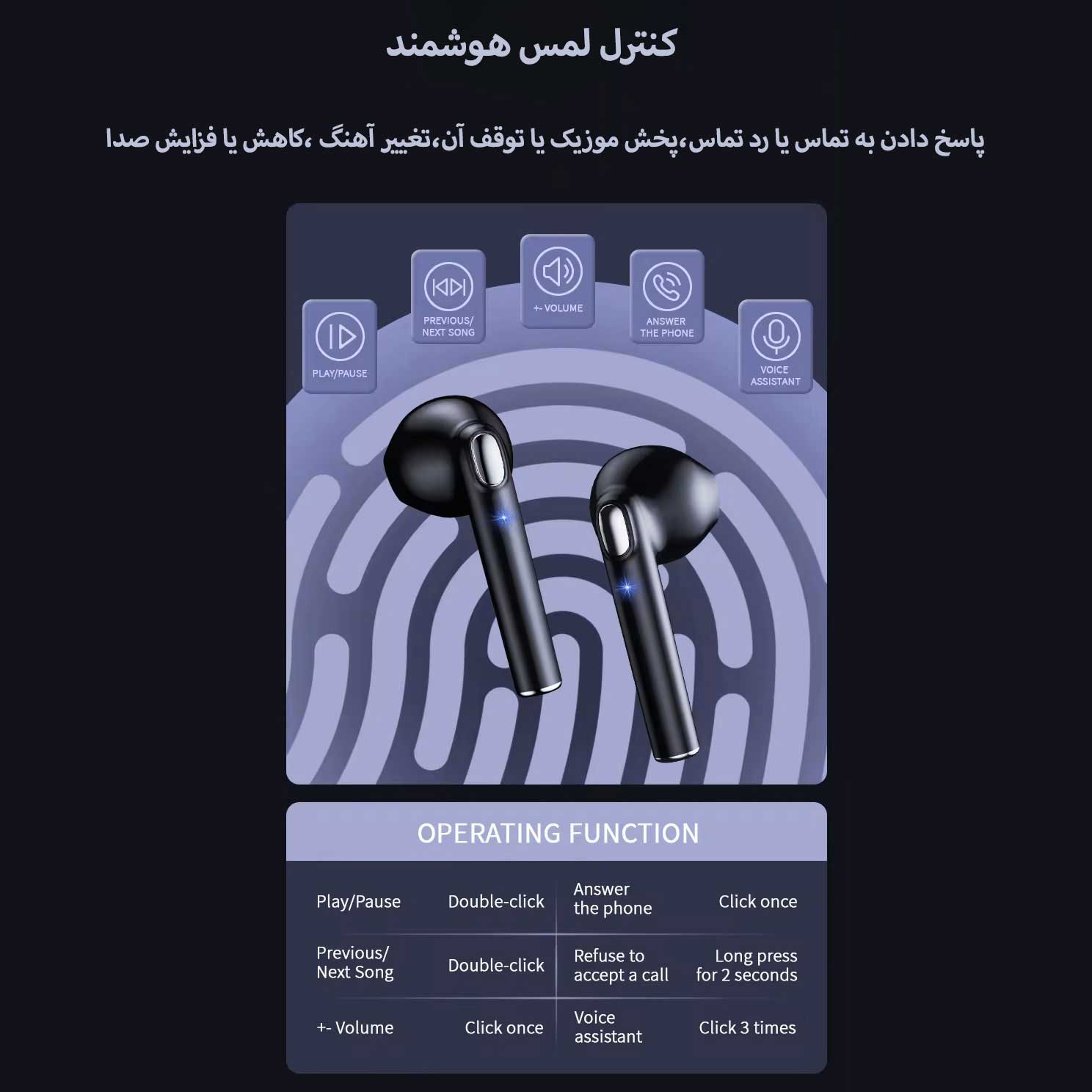 هدفون بلوتوثی مها مدل J15 — تصویر ۴