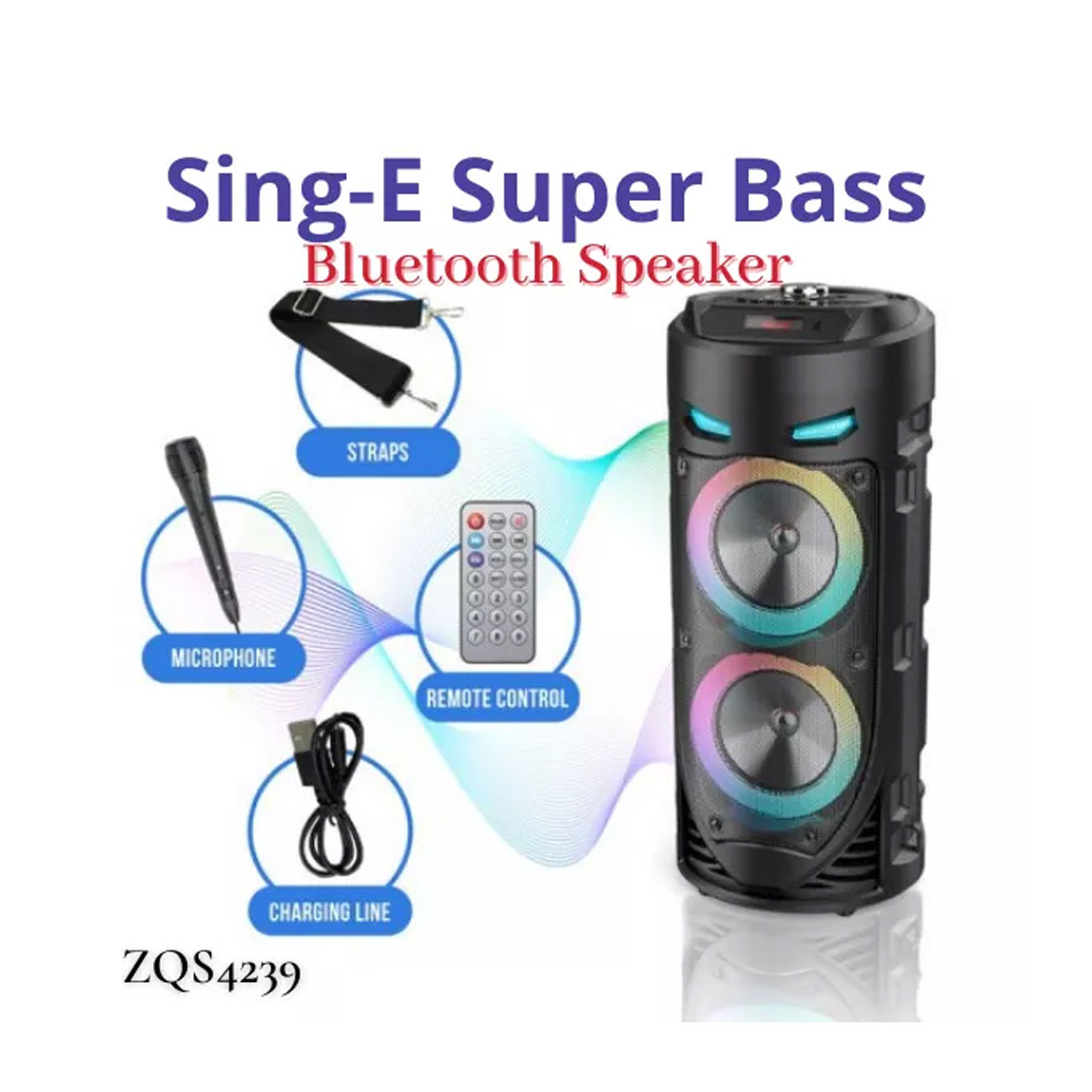 اسپیکر بلوتوثی قابل حمل مدل ZQS4239 — تصویر ۵