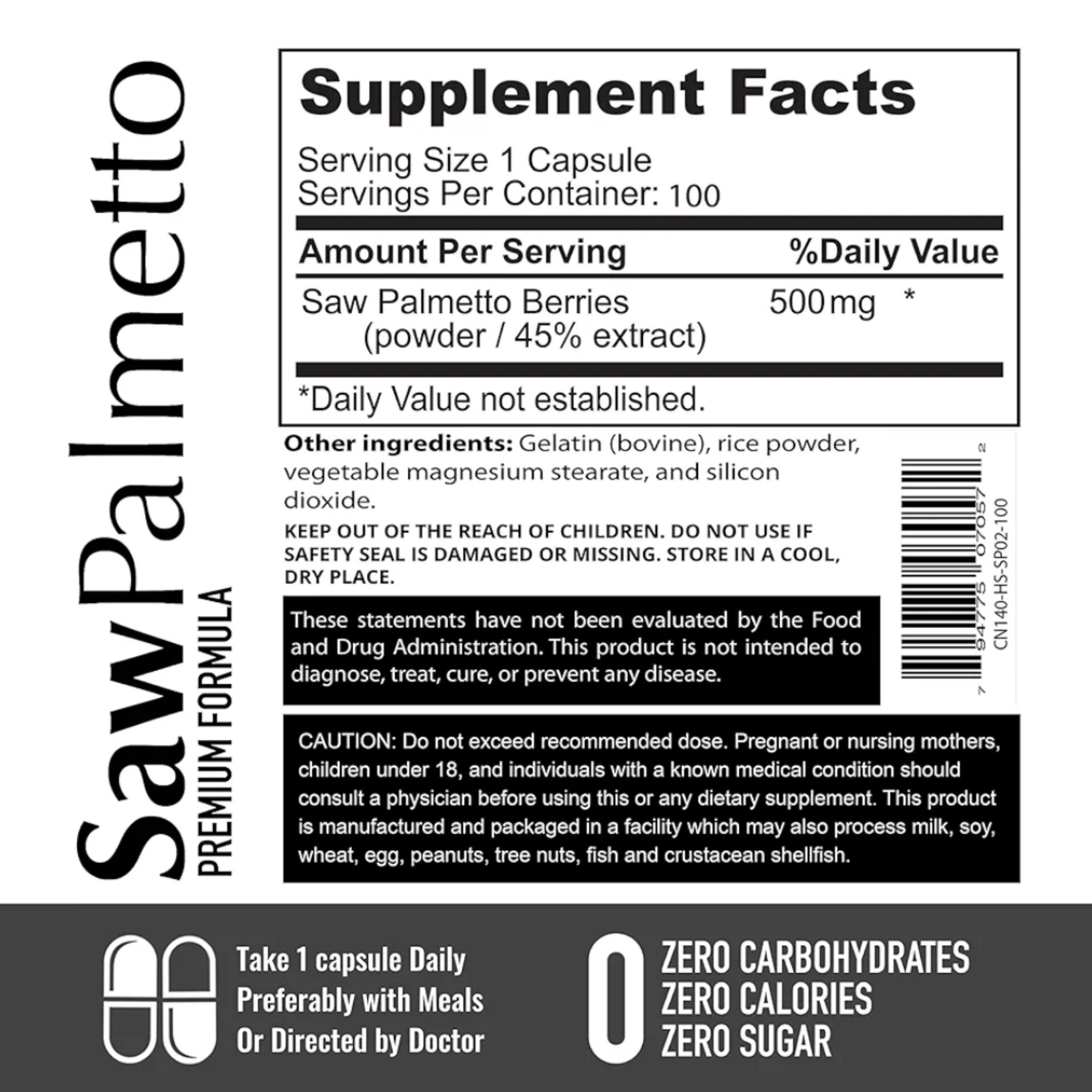 مکمل ضد ریزش مو سائوپالمتو افترایو آمریکایی 100 عددی اصل | saw palmetto afterave 100 capsules — تصویر ۵
