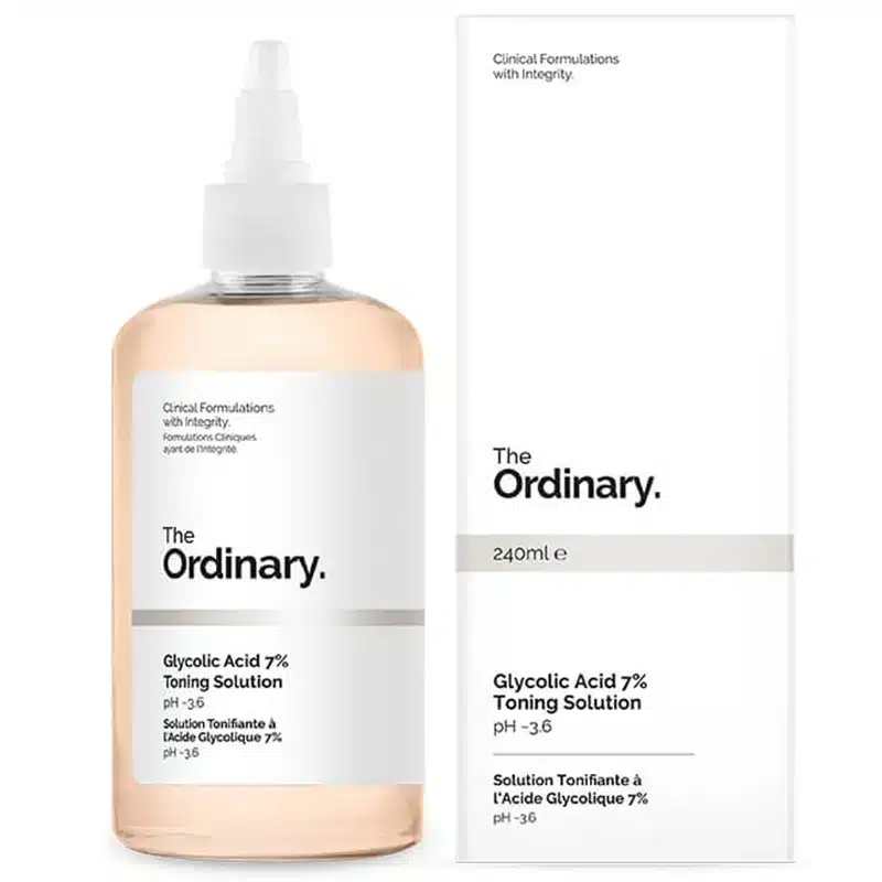 تونر لایه بردار و روشن کننده گلیکولیک اسید 7%اوردینری اصل 240 میل The Ordinary Glycolic Acid 7% Toning Solution 240 ml
