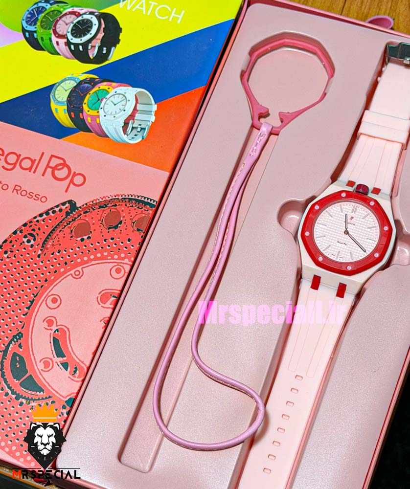 ساعت سواچ رویال پاپ صورتی قرمز 021603 Audemars Piguet x Swatch OTTO ROSSO — تصویر ۳