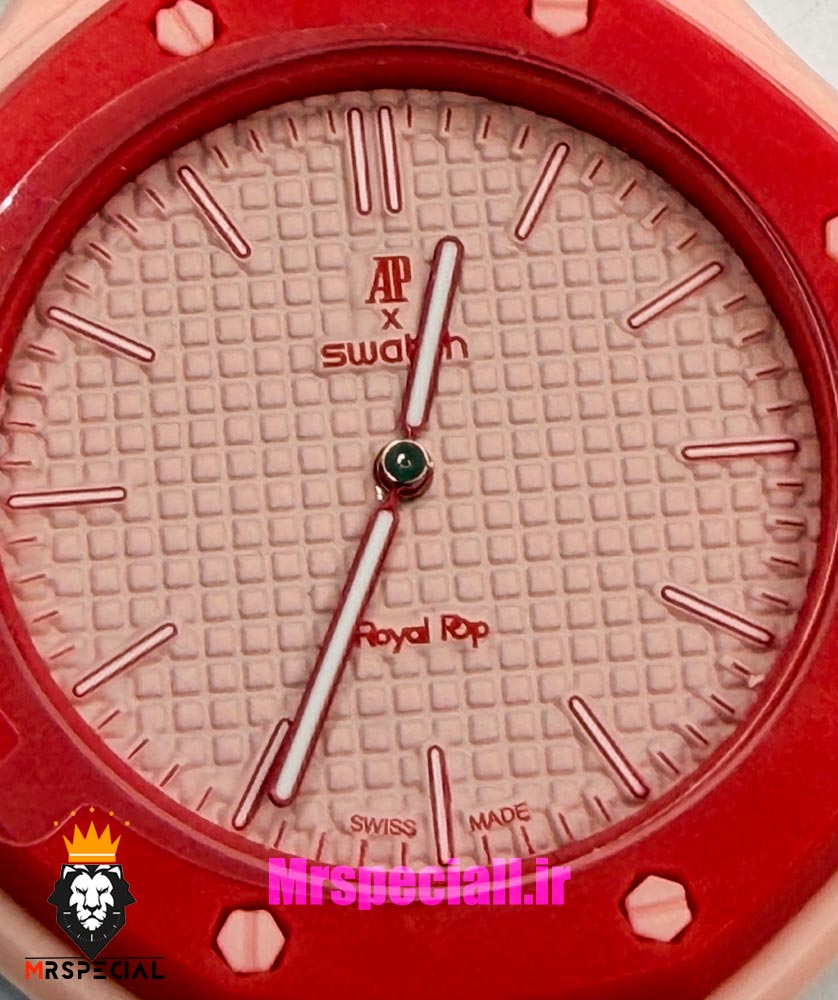 ساعت سواچ رویال پاپ صورتی قرمز 021603 Audemars Piguet x Swatch OTTO ROSSO — تصویر ۵