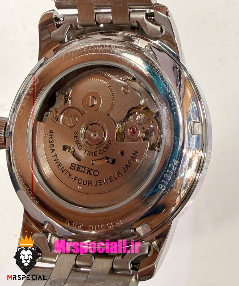 ساعت سیکو مردانه اتوماتیک استیل صفحه مشکی 021550 SEIKO Presage — تصویر ۶