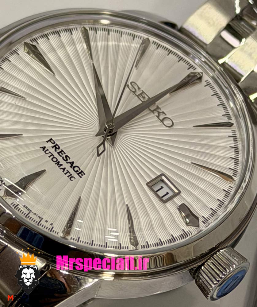 ساعت سیکو مردانه اتوماتیک استیل صفحه سفید 021547 SEIKO Presage — تصویر ۴