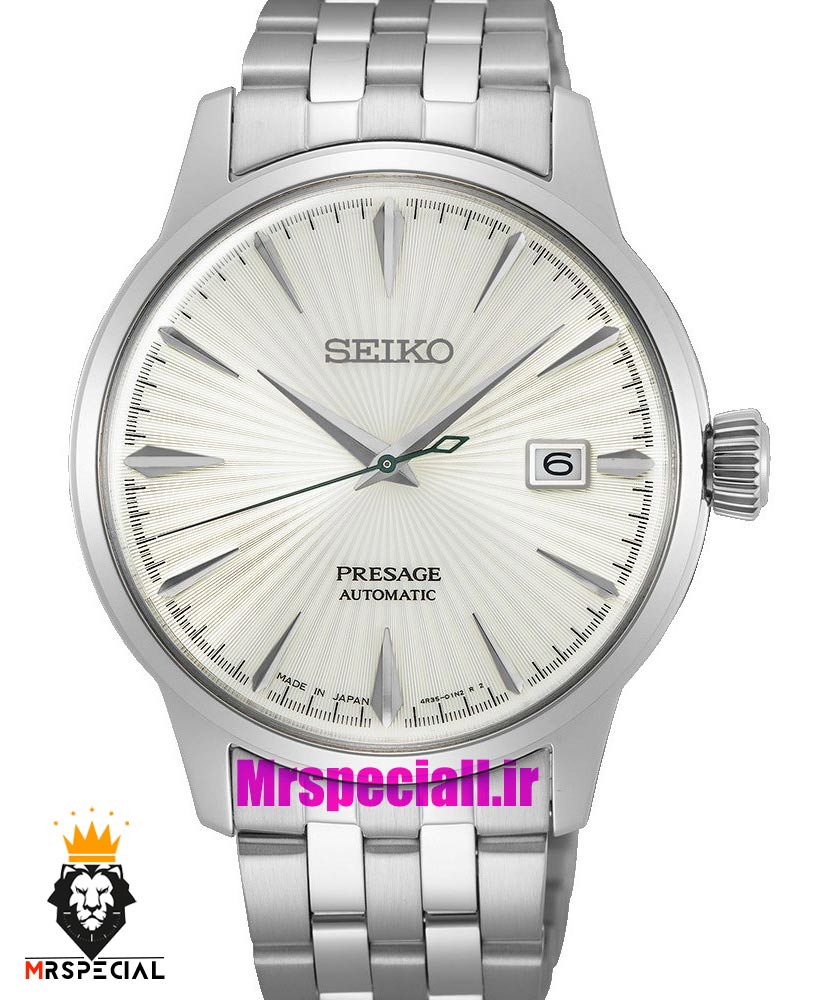 ساعت سیکو مردانه اتوماتیک استیل صفحه سفید 021547 SEIKO Presage — تصویر ۲
