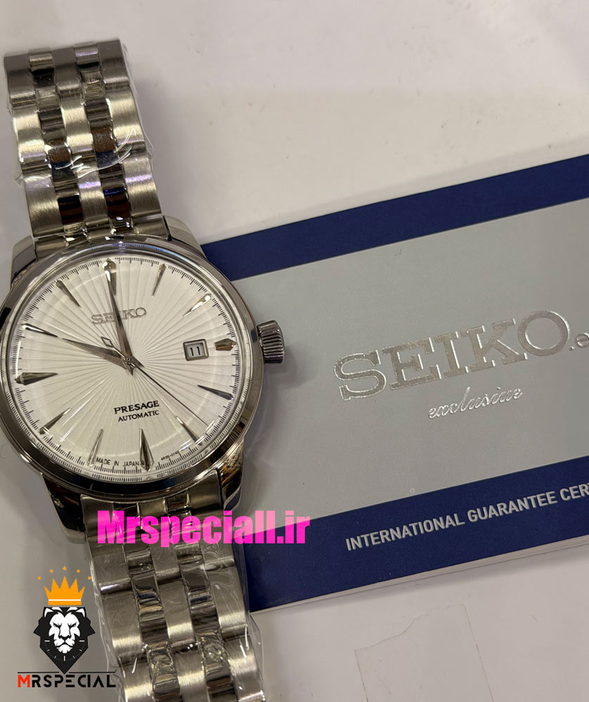 ساعت سیکو مردانه اتوماتیک استیل صفحه سفید 021547 SEIKO Presage — تصویر ۳