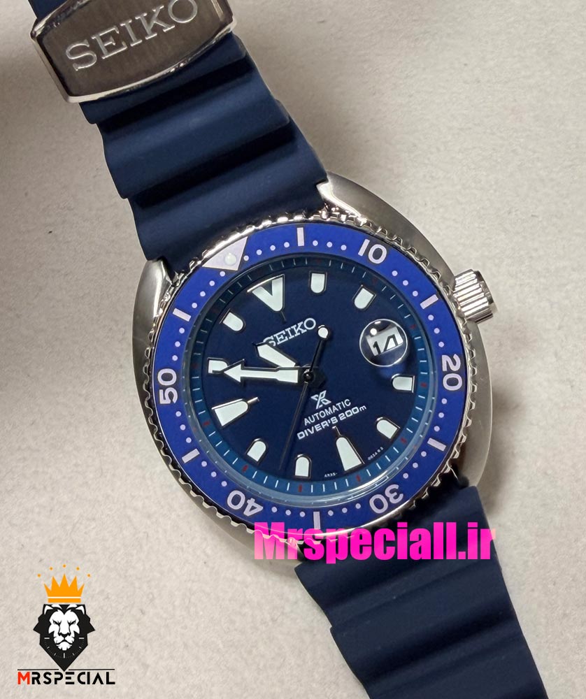 ساعت سیکو 5 مردانه اتوماتیک قاب استیل بند رابر ابی صفحه ابی 021529 SEIKO — تصویر ۵