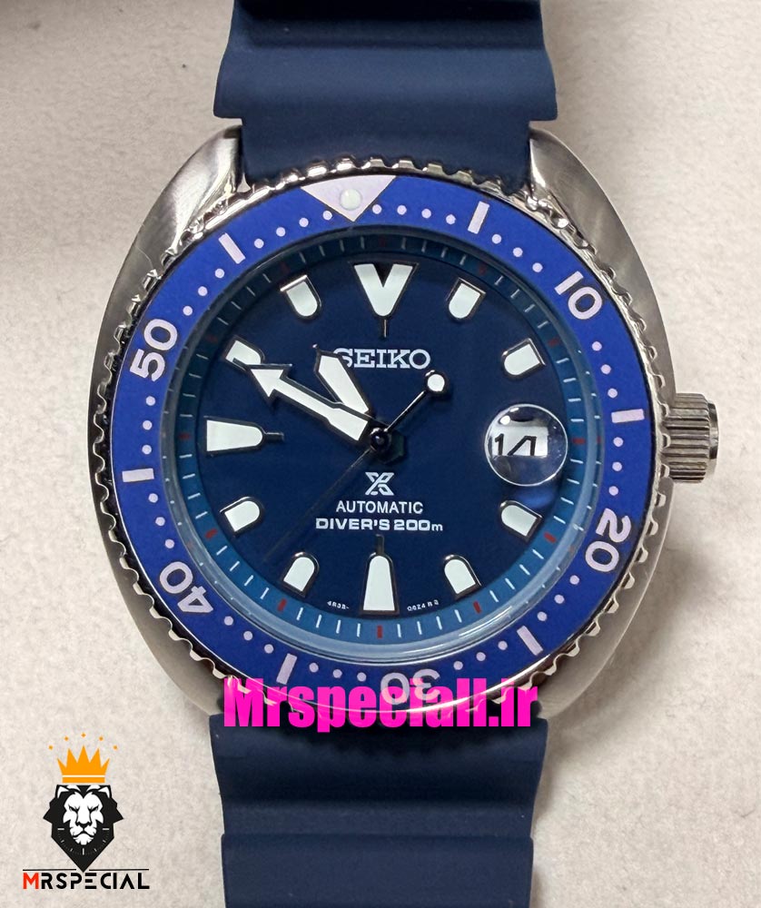 ساعت سیکو 5 مردانه اتوماتیک قاب استیل بند رابر ابی صفحه ابی 021529 SEIKO — تصویر ۳