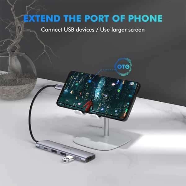 هاب 5 پورت 6 پورت USB-C یوگرین مدل CM136 — تصویر ۷