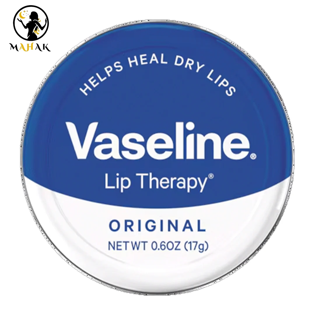 بالم لب آبی کاسه ای فلزی وازلین vaseline مدل اورجینال original — تصویر ۲