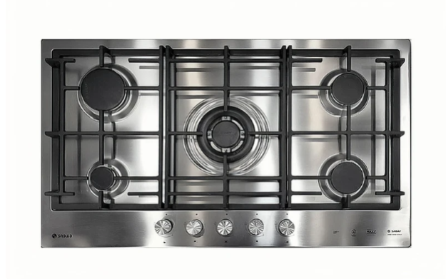 اجاق گاز صفحه ای اسنوا پلوپز وسط 5 شعله استیل مدل SS-195100
