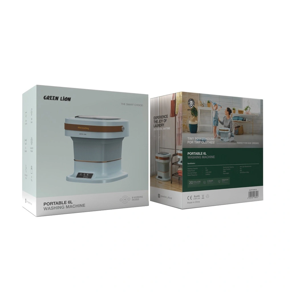 ماشین لباسشویی گرین لاین مدل GNPRTWM6LBL ظرفیت ۶ کیلوگرم قابل حمل — تصویر ۳
