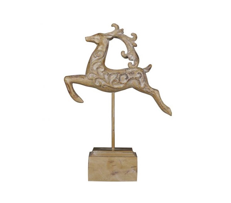 مجسمه دکوری طرح گوزن لوتوس کدPH-DTD-70011 رنگ GRAY